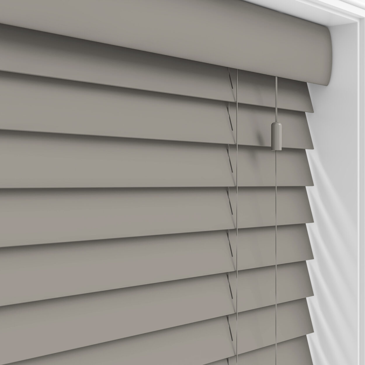 lifetime smooth dark grey wood venetian blind 4