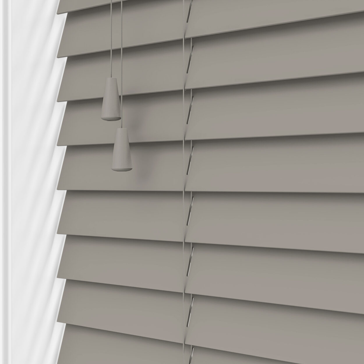 lifetime smooth dark grey wood venetian blind 5